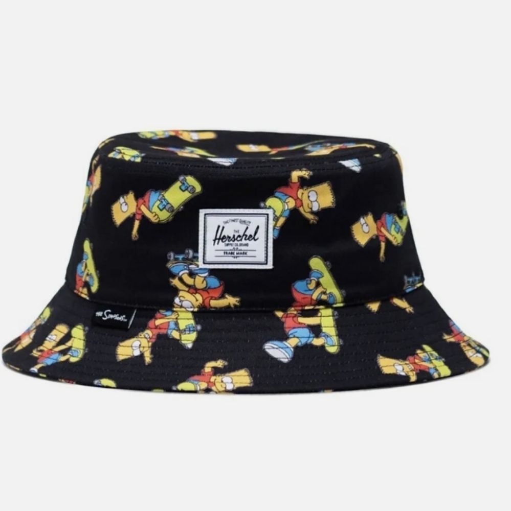 NWT Herschel Supply Norman Bart Simpson Bucket Hat Cap The Simpsons sz L/XL